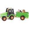 LE TRACTEUR ET SA REMORQUE ET SES FIGURINES