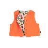 GILET TERRACOTTA ORANGÉ DOUBLÉ "week-end à la ferme"