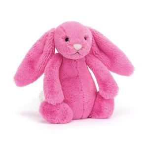 PETITE PELUCHE LAPIN COLORIS ROSE VIF (H : 18 cm)