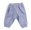 PANTALON MIXTE EN TWILL BLEU CHINÉ "le voyage d'Olga"