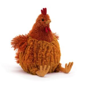 PELUCHE LA BELLE ET DOUCE POULE ROUSSE