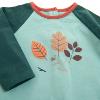 TEE-SHIRT BICOLORE MOTIF FEUILLES "Pomme des Bois"