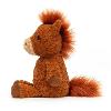 PELUCHE PETIT PONEY COULEUR CARAMEL ROUX