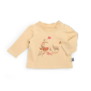 TEE-SHIRT BEIGE À MANCHES LONGUES IMPRIMÉ FANTAISIE