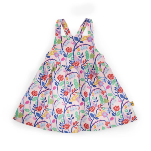 ROBE EN POPELINE À BRETELLES CROISÉES IMPRIMÉ FLEURS