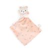 doudou ourson carré doux rose tourbillon de feuilles et de petits triangles doudou ourson carré doux rose tourbillon de feuilles et de petits triangles