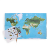 MAPPEMONDE AVEC DÉCALCOMANIES "Tout autour du Monde"