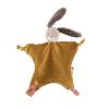 DOUDOU PLAT LAPIN OCRE "série trois petits lapins"