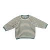 PULL EN MAILLES TRICOT BICOLORE "Trois Petits Lapins"