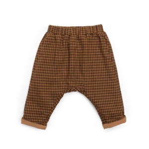SAROUEL EN TISSU À CARREAUX DOUBLÉ EN JERSEY DE COTON