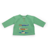 TEE-SHIRT VERT EN JERSEY FLAMMÉ IMPRIMÉ CROCODILES