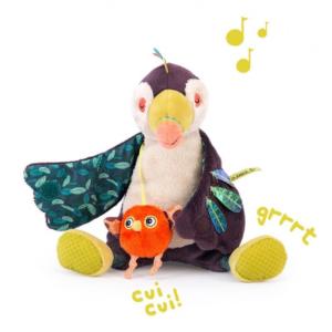 PAKOU LE TOUCAN PELUCHE MUSICALE "dans la jungle"