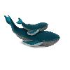 PELUCHE LA PETITE BALEINE À BOSSE "tout autour du monde"