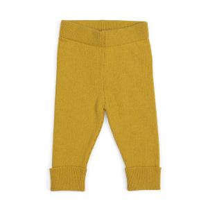 PANTALON EN LAINE JAUNE OCRE "les animaux du monde"