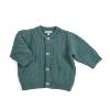 IGUANE tricot cardigan gilet vert bleu point nids d'abeilles IGUANE tricot cardigan gilet vert bleu point nids d'abeilles