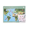 MAPPEMONDE AVEC DÉCALCOMANIES "Tout autour du Monde"