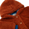 MANTEAU EN FAUSSE FOURRURE COLORIS ROUILLE