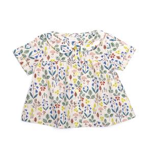 BLOUSE CHEMISIER FLEURS "Pomme des Bois"