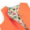 GILET TERRACOTTA ORANGÉ DOUBLÉ "week-end à la ferme"