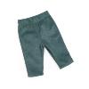 PANTALON EN VELOURS BLEU VERT "Trois Petits Lapins"