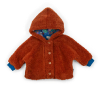 MANTEAU EN FAUSSE FOURRURE COLORIS ROUILLE