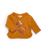 SWEAT-SHIRT EN MOLLETON COLORIS CURRY IMPRIMÉ FANTAISIE