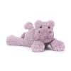 petite peluche hippopotame mauve de petite taille