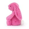 PETITE PELUCHE LAPIN COLORIS ROSE VIF (H : 18 cm)