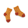 CHAUSSETTES BICOLORES ROUILLE/CURRY