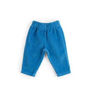 PANTALON BLEU EN VELOURS CÖTELÉ "week-end à la ferme"