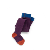 COLLANTS CÖTELÉS POURPRE EN TRICOT JACQUARD 