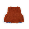 GILET BOLÉRO SHERPA ROUILLE DOUBLÉ COTON IMPRIMÉ