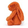 PELUCHE LAPIN COLORIS ORANGE SANGUINE ( H : 31 cm)