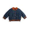 GIPSY blouson teddy bleu à carreaux jaune ocre GIPSY blouson teddy bleu à carreaux jaune ocre