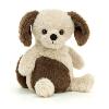 peluche petit chien bicolore brun crème peluche petit chien bicolore brun crème