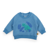 sweat en coton fantaisie animal de la jungle merveilleuse coloris bleu