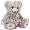 PETITE PELUCHE MAÉ L'OURSON GRIS "rouge KALOO"