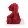 PELUCHE LAPIN LUXUEUX COLORIS ROUGE VIF 