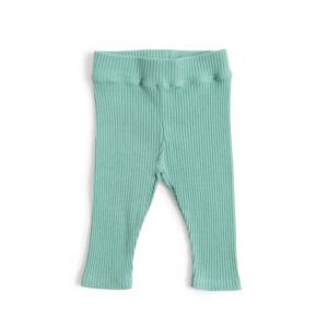 LEGGINGS CÔTES COULEUR VERT AMANDE "Pomme des Bois"