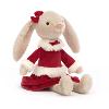 petite peluche lapin en tenue de Noël petite peluche lapin en tenue de Noël