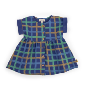 ROBE EN COTON LANGE IMPRIMÉ CARREAUX