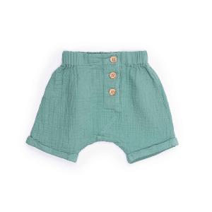 SHORT EN COTON LANGE VERT AMANDE "Pomme des Bois"