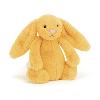 petite peluche lapin coloris jaune soleil (H : 18 cm)