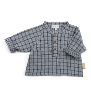 CHEMISE À CARREAUX GRISE "les animaux du monde"
