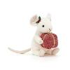 petite souris blanche offrant un cadeau petite souris blanche offrant un cadeau