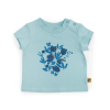 tee-shirt fantaisie t�tes d'animaux de la jungle coloris bleu