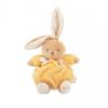 PELUCHE BOULE PATAPOUF LAPIN JAUNE (17 cm)